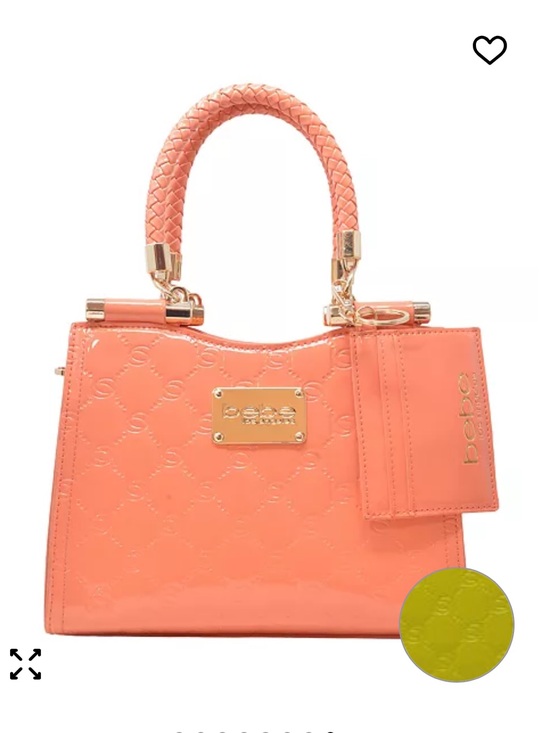 bebe Handbags - bebe Peach Monogram Top-Handle Crossbody